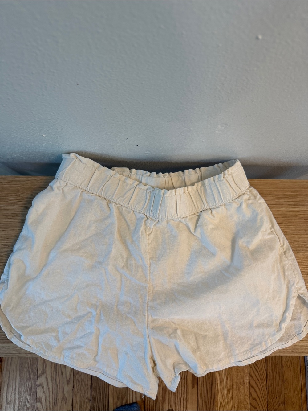 Universal Thread White High-Waist Linen-Blend Shorts